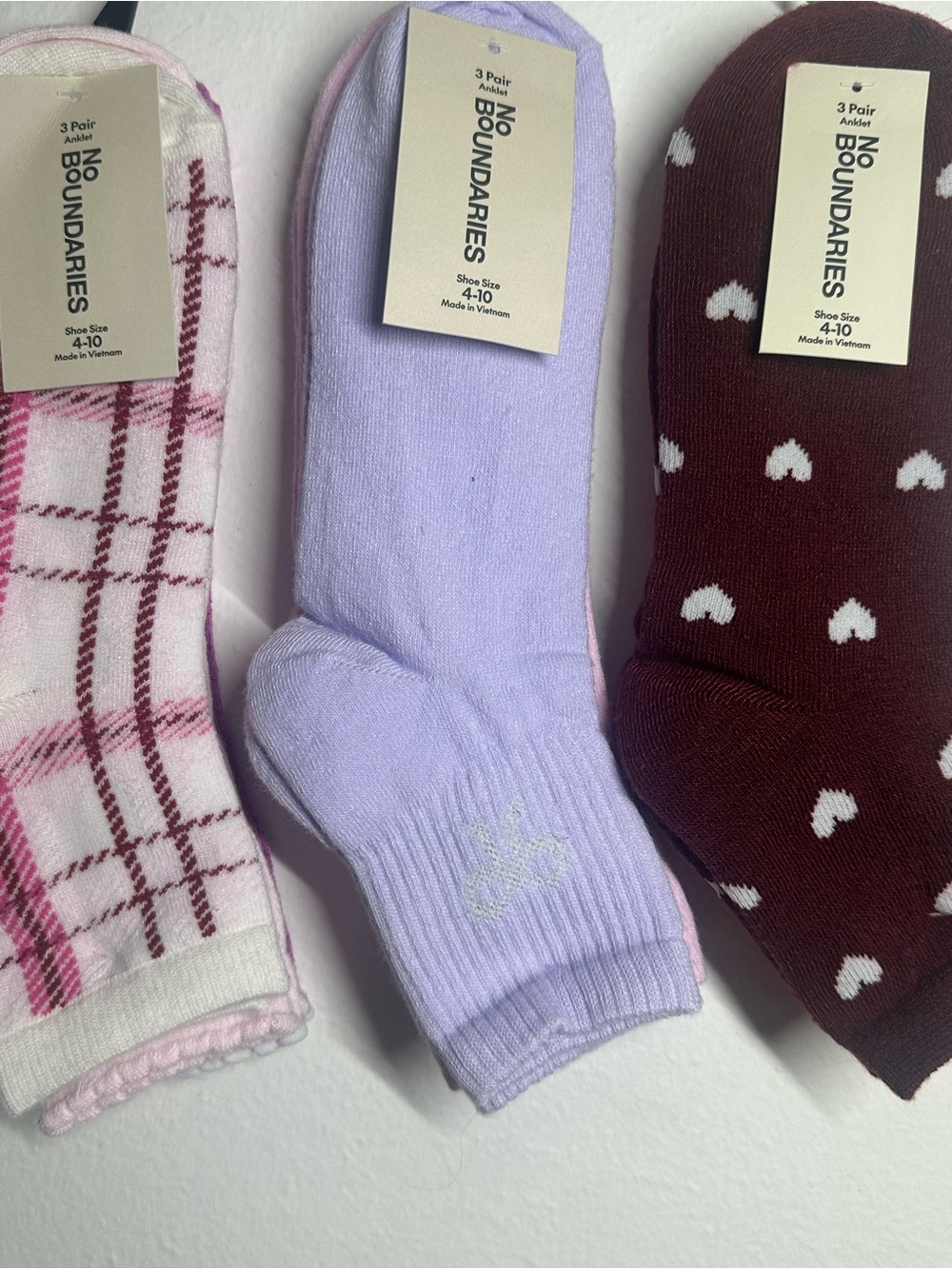 No Boundaries 9-Pair Sock Bundle NWT | Shoe Size 4-10